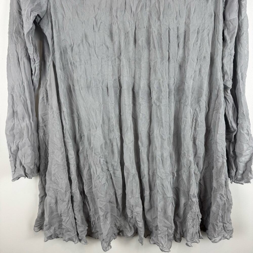 By JJ Gray/Silver Crinkled Long Lightweight Women’s Cardigan M - Picture 7 of 10